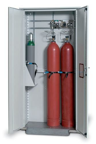 Portabombola DENIOS per armadio per bombole di gas compresso LG, regolabile in altezza, 117-059