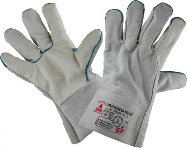 Hase Safety GRANADA-guanti di sicurezza corti a 5 dita in pelle bovina, taglia: 10, PU: 6 paia, 100328
