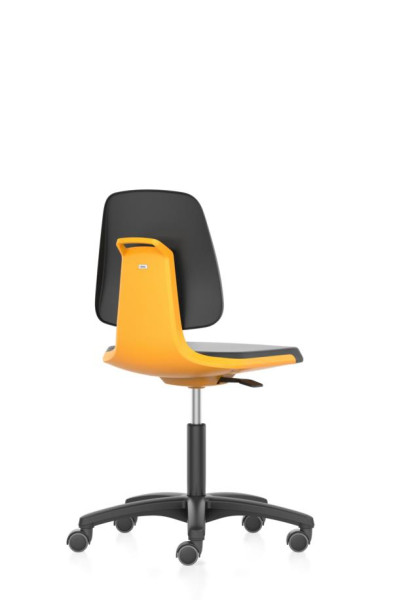 bimos Labsit sedia da lavoro con ruote, seduta H.450-650 mm, Supertec, scocca arancione, 9123-SP01-3279