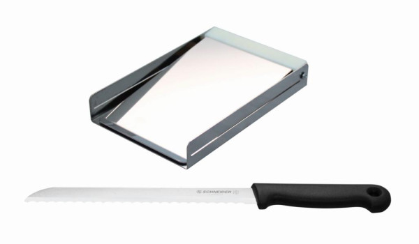 Set da taglio per pretzel Schneider, dispositivo in acciaio inossidabile con coltello, 154810