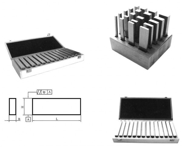 Supporti paralleli MACK 120 x 10 mm, 12 paia in una scatola di legno, 13-PUS-120/10