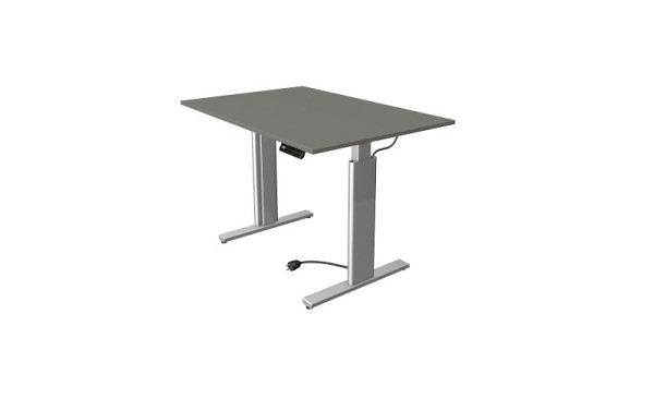 Kerkmann Move 3 tavolo sit/stand argento, L 1200 x P 800 mm, regolabile elettricamente in altezza da 720-1200 mm, grafite, 10231812