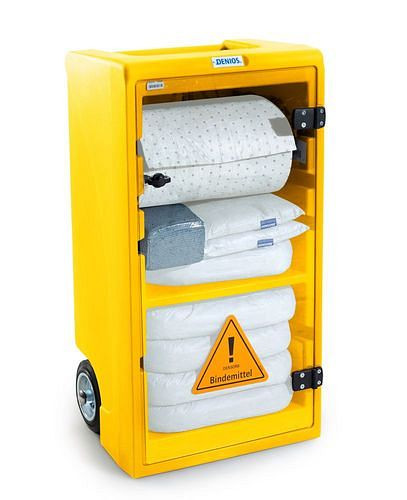 Set di emergenza mobile DENSORB, raccoglitore in giallo Caddy Small, olio, 290-816