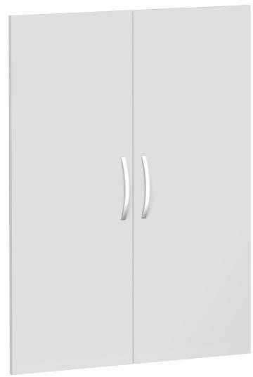 geramöbel set di ante a battente per una larghezza dell'armadio di 800 mm, inclusa serranda, non chiudibile a chiave, 3 altezze cartella, grigio chiaro, S-383700-L