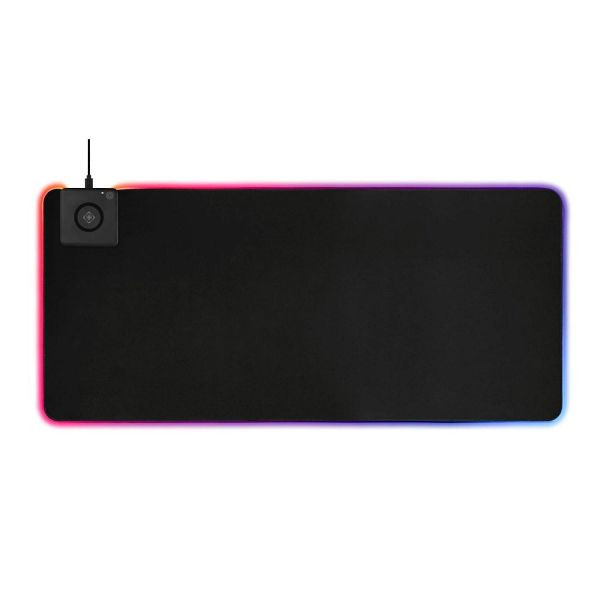 Tappetino per mouse Deltaco GAMING RGB (ricarica wireless veloce, extra largo, facile da pulire), GAM-092
