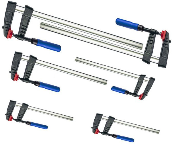 VaGo-Tools Set da 6 morsetti a vite 150x50/200x50/250x50 mm 2 pezzi ciascuno, 200-001/002/003 ciascuno 2_hv