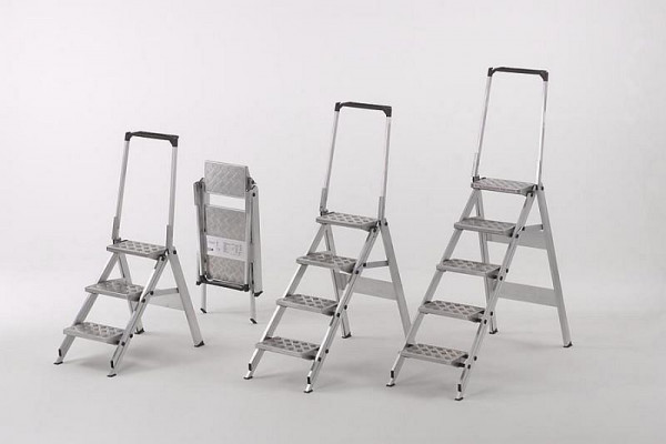 Scala di sicurezza compatta WAKÜ Little Jumbo con gradini per quintetto in alluminio, 320 C