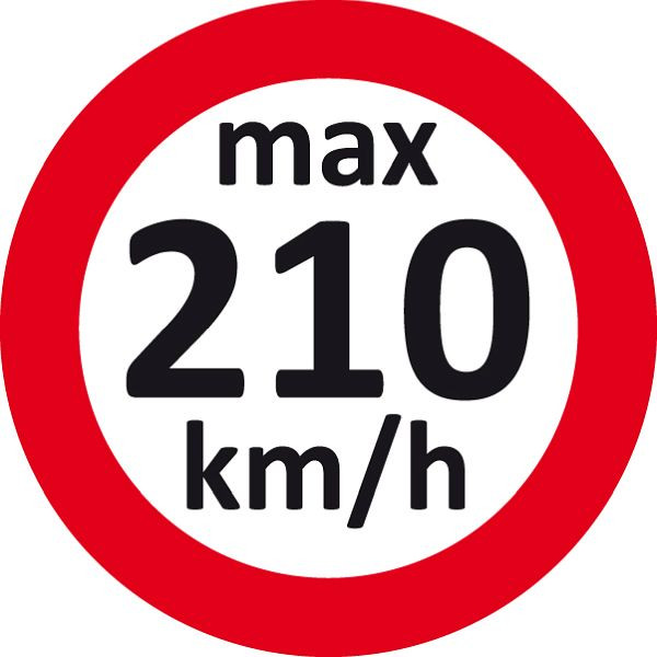 Adesivo velocità Eichner, 210 km/h, PU: 100 pezzi, 9240-00005