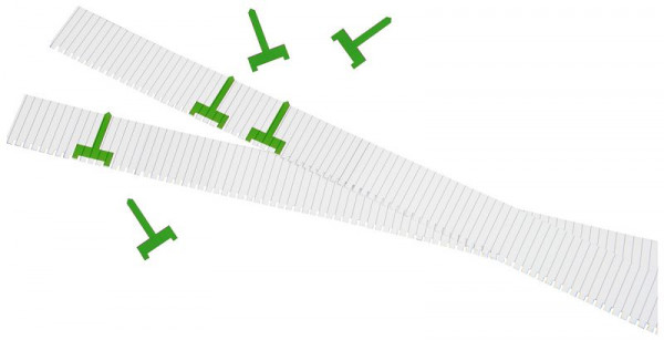 Segnali di progettazione Eichner per scheda plug-in, stretta, verde, conf.: 50 pezzi, 9085-00064