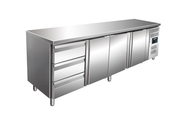 Tavolo refrigerante Saro incl. set di 3 cassetti modello KYLJA 4130 TN, 323-10722
