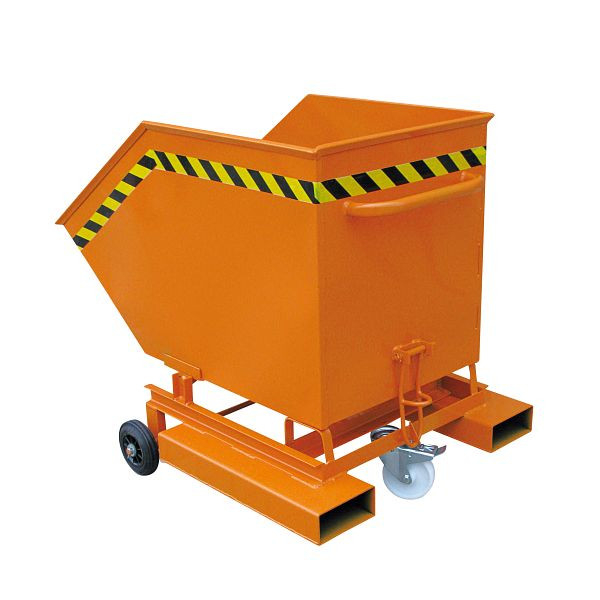 Furgone industriale Eichinger con ruote e tasche drive-in, 300 kg, 200 litri, arancio puro, 20410200000000