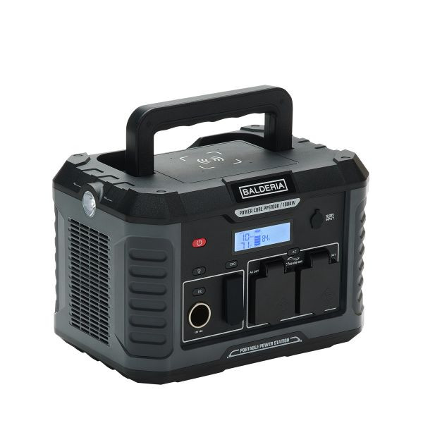 Balderia Powerstation Power Cube, 1000 W, 933 Wh, colore: nero, PPS1000