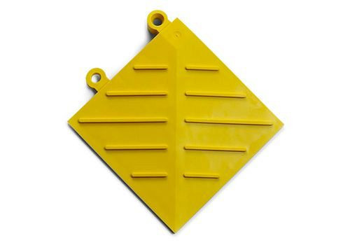 Angolo di sicurezza per piastrelle antifatica DENIOS DF, PVC, giallo, 15,2 cm x 15,2 cm, 179-386