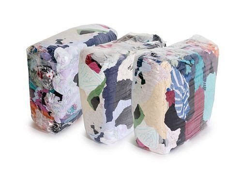 DENIOS Panni per la pulizia in tricot TB, realizzati con tessuti di cotone di colore chiaro, 3 cubetti di pressatura da 10 kg ciascuno, UI: 3 pezzi, 158-019