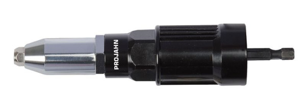 Adattatore professionale per rivetti a strappo Projahn per trapani e avvitatori a batteria 2,4 - 5,0 mm, 398063