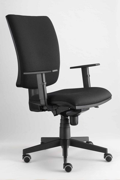 Sedia girevole da ufficio Hammerbacher Solid 1 nera, altezza 106-119 cm, larghezza seduta 55 cm, VSDS1/D