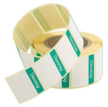 Etichette Contacto Tuesday verdi, confezione da 500 su rotolo, 4371/052