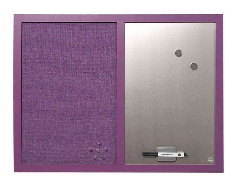 Lavagna combinata Bi-Office viola, superficie in feltro e acciaio 60x45cm, MX04330418