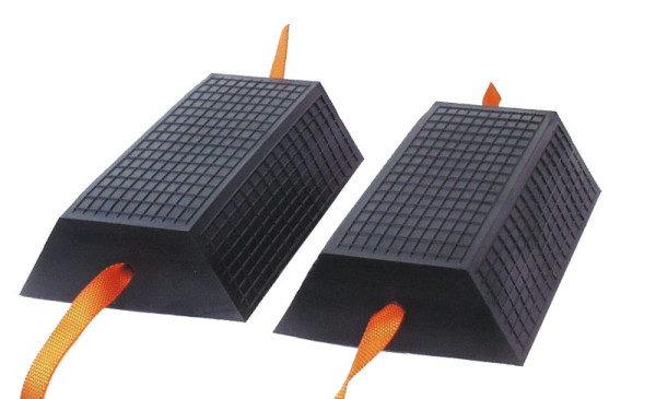 Set di blocchi in gomma per piattaforme elevatrici, universale 65 "1 paio", H65xL170xL300mm, 100354