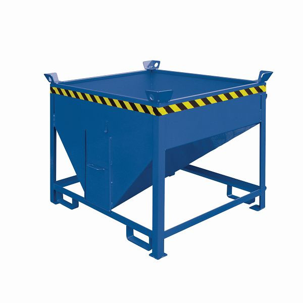 Contenitore per silo industriale Eichinger con scivolo di scarico, 750 litri blu genziana, 20541000000097