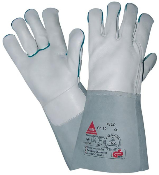 Hase Safety OSLO, guanti di sicurezza a 5 strati per saldatori, taglia: 10, PU: 6 paia, 100500-10