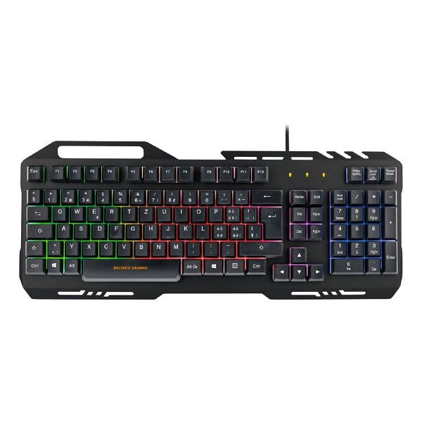 Deltaco 3-in-1 Gaming Gear Kit QWERTZ Tastiera RGB Mouse e tappetino per mouse, GAM-113-DE