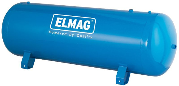 Serbatoio aria compressa ELMAG sdraiato, 11 bar, EURO L 500 CE, compreso manometro e valvola di sicurezza, 10153