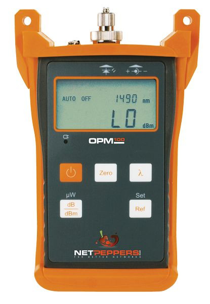 Misuratore di livello ottico NetPeppers per misurazioni in fibra ottica OPM100, NP-FIBER100