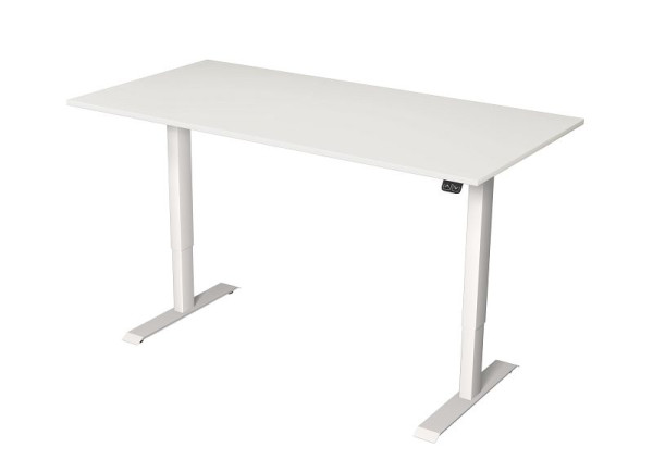 Kerkmann tavolo sit/stand L 1600 x P 800 mm, regolabile elettricamente in altezza da 720-1200 mm, bianco, 10360010