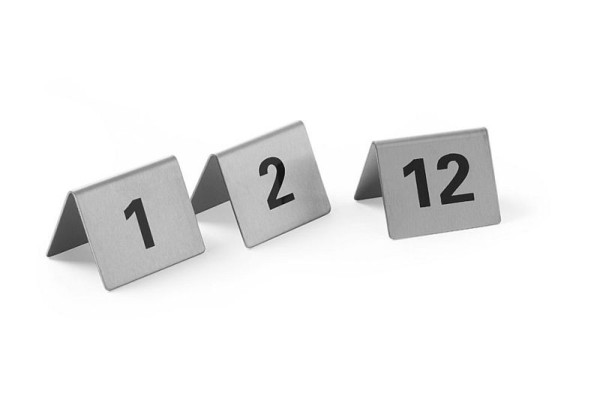 Numeri tavolo Hendi 1-12, LxLxA: 50x35x40 mm, 663844