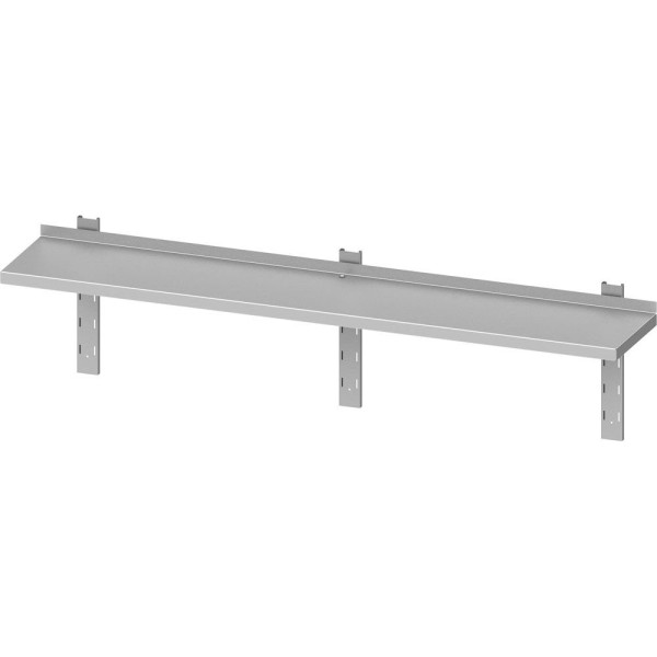 Mensola Stalgast ECO con staffe e binari a parete 1600x300x400 mm regolabile in altezza, automontante (AISI201), DWB16361