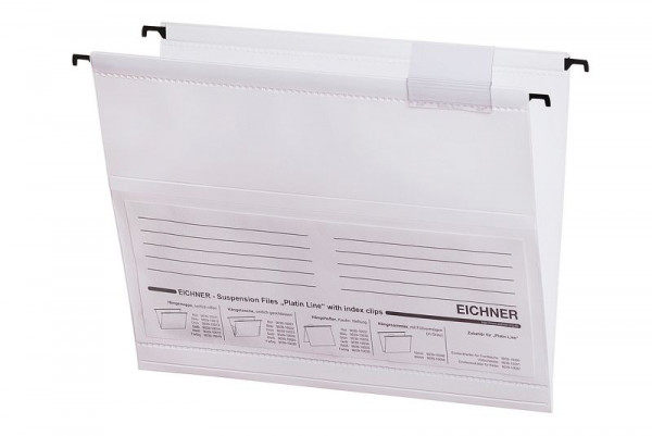 Eichner Platin Line cartella di sospensione in PVC, bianco, PU: 10 pezzi, 9039-10015