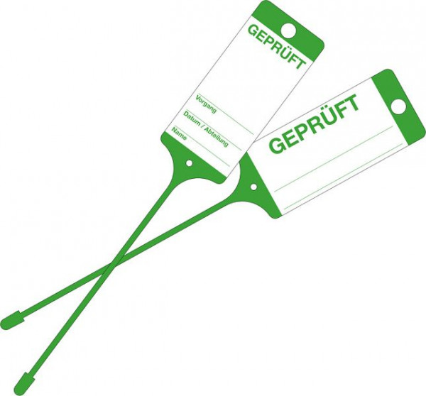 Etichetta merce Eichner resistente alle intemperie in PP, verde, stampa: testata, UI: 100 pezzi, 9219-00773