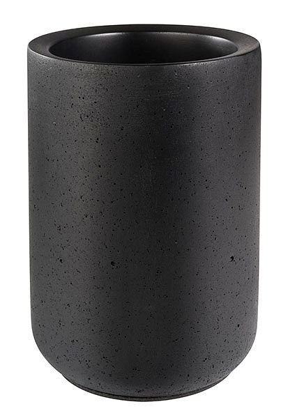 Raffreddatore per bottiglie APS -ELEMENT BLACK-, Ø esterno 12 cm, altezza: 19 cm, cemento, nero, Ø interno 10 cm, per bottiglie da 0,7 - 1,5 litri, 36099