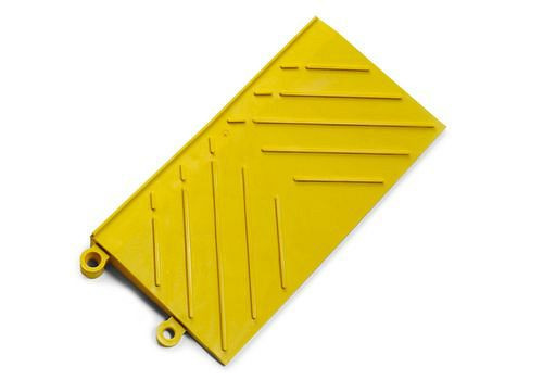 DENIOS bordo di sicurezza per piastrelle antifatica DF, attacco femmina, PVC, giallo, 15,2 x 30,5 cm, 179-385