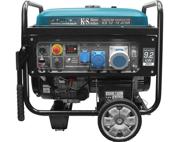 Generatore di corrente a benzina E-start Könner & Söhnen 9200W, 1x63A(230V)/1x32A(230V)/1x16A(230V), 12V, attacco ATS, regolatore volt, display, KS 12-1E ATSR