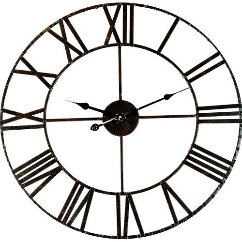 Orologio da parete al quarzo Technoline nero, metallo, dimensioni: Ø 60 cm, 306874