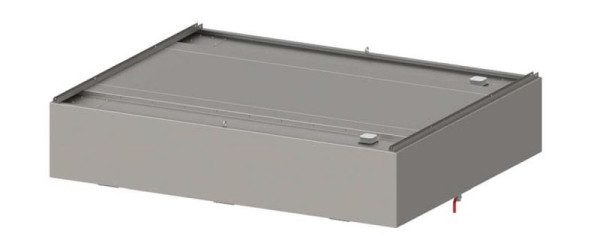 Cappa a soffitto Stalgast &quot;Expert Line&quot;, forma scatolata 1000 mm x 1800 mm con filtro a labirinto/ciclone LC2 tipo A, DH101812