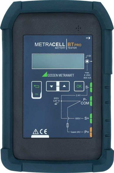 Tester batteria portatile Gossen Metrawatt, inclusi accessori e custodia METRACELL BT PRO, B100B