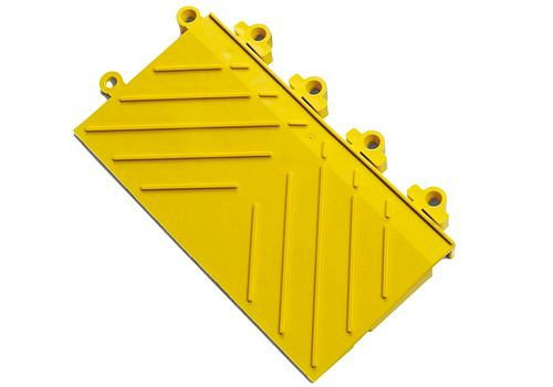 DENIOS bordo di sicurezza per piastrelle antifatica DF, attacco maschio, PVC, giallo, 15,2 x 30,5 cm, 179-384