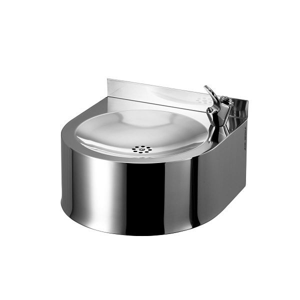 Fontanella Air Wolf T 400, rubinetto per bere, lavabo a parete, acciaio inossidabile lucidato, serie T, 40-402