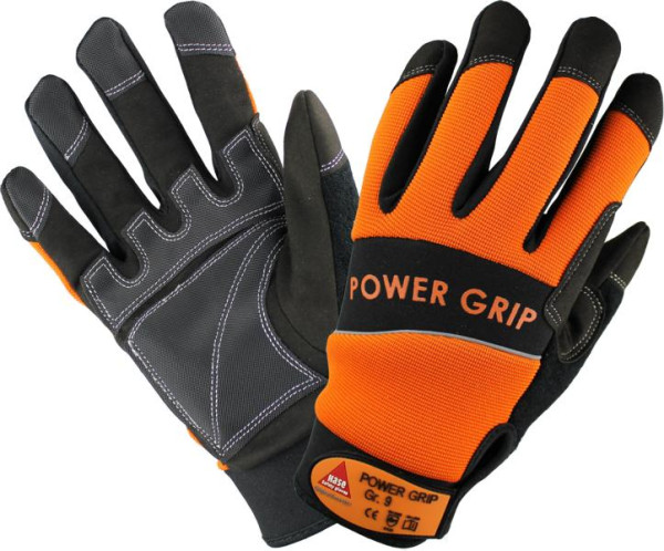 Hase Safety POWER GRIP nero/arancione, guanti in neoprene a 5 impugnature, taglia: 10, PU: 10 paia, 402000-10