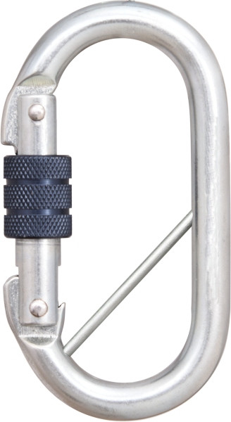 Moschettone Funcke FSK8, moschettone a vite in acciaio con perno, larghezza di apertura: 18 mm, ovale, 70020123
