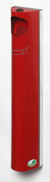 Posacenere da parete VAR B 12 con serratura, rosso, 45065