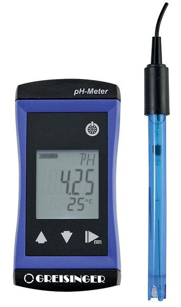 Greisinger G 1500 Misuratore di pH preciso incluso elettrodo pH GE 114 WD, 609850