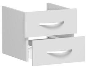 geramöbel inserto per cassetti per larghezza mobile 400 mm, per 2°, 3° o 4° altezza cartella, non chiudibile a chiave, 1 cartella altezza, grigio chiaro, S-341700-L