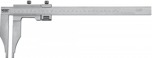Calibro da officina Vogel Germany, DIN 862, 300 mm / 12 pollici, con regolazione fine, senza punte di misurazione, 150 mm, 200533-1