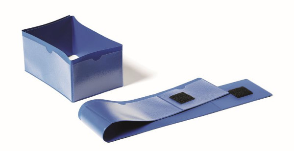 Rotolo di fascetta per piedini per pallet DURABLE 145x75mm, blu, confezione da 50, 172407