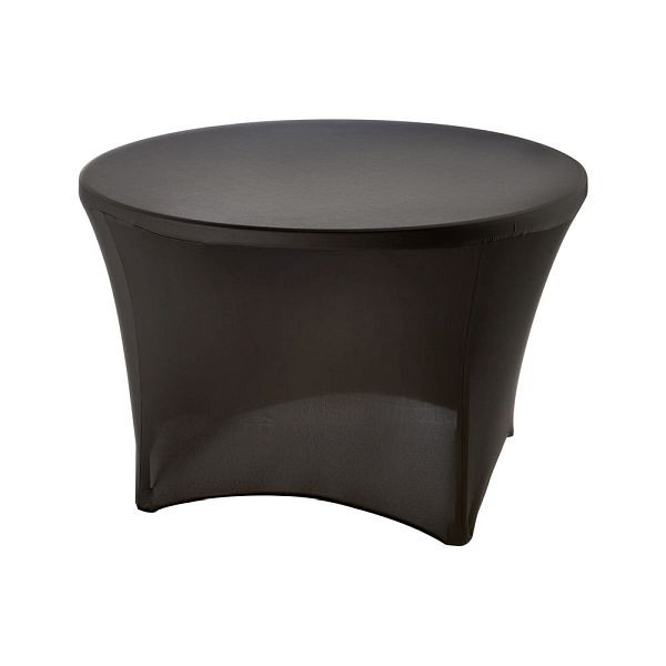 Telo Stalgast elasticizzato per tavoli da buffet rotondi con Ø 1150 mm circa, altezza 740 mm, nero, CE0802020