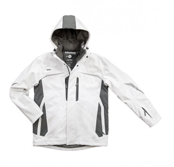 Excess giacca invernale softshell bianco-grigio, taglia: M, 318-2-41-1-WG-M